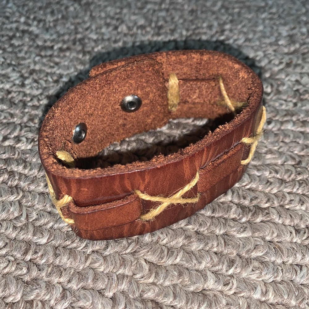 Faux leather bracelet